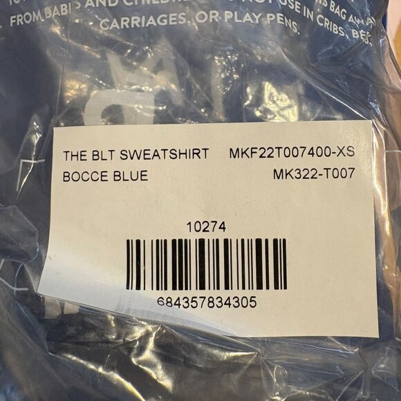 AYR The BLT Sweatshirt Men's Size XS in Bocce Blue New Without Tags! - Picture 5 of 7